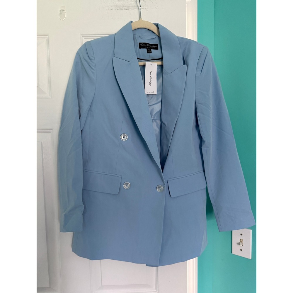 Miss Selfridge Womens Blue Double Breasted Blazer Jacket NWT Size US 4